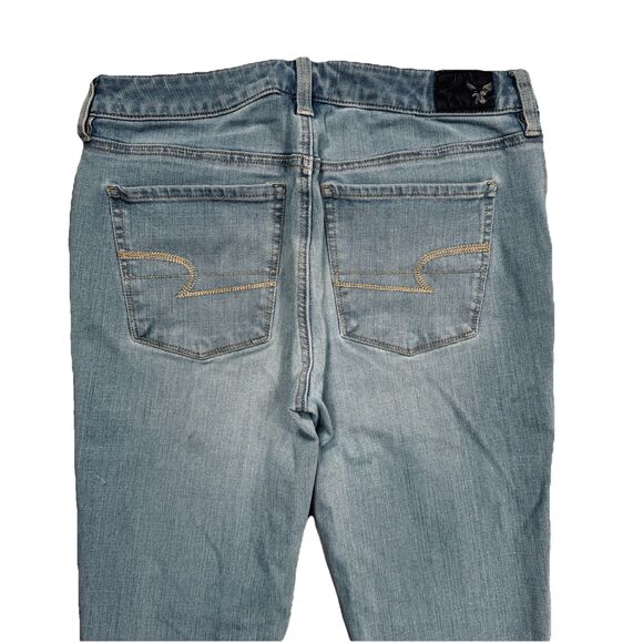 American Eagle Hi Rise Jegging Jeans 8 (29x27) Blue 360 Super Stretch Womens - Picture 7 of 9